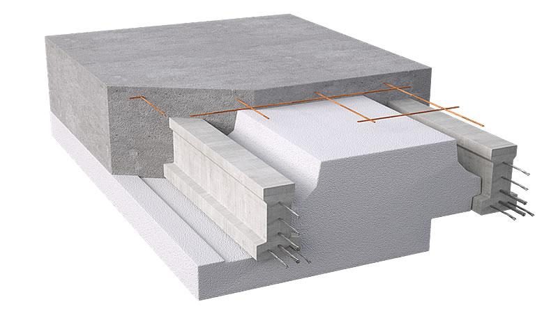 Plancher grande portée KP1 posé sans étais