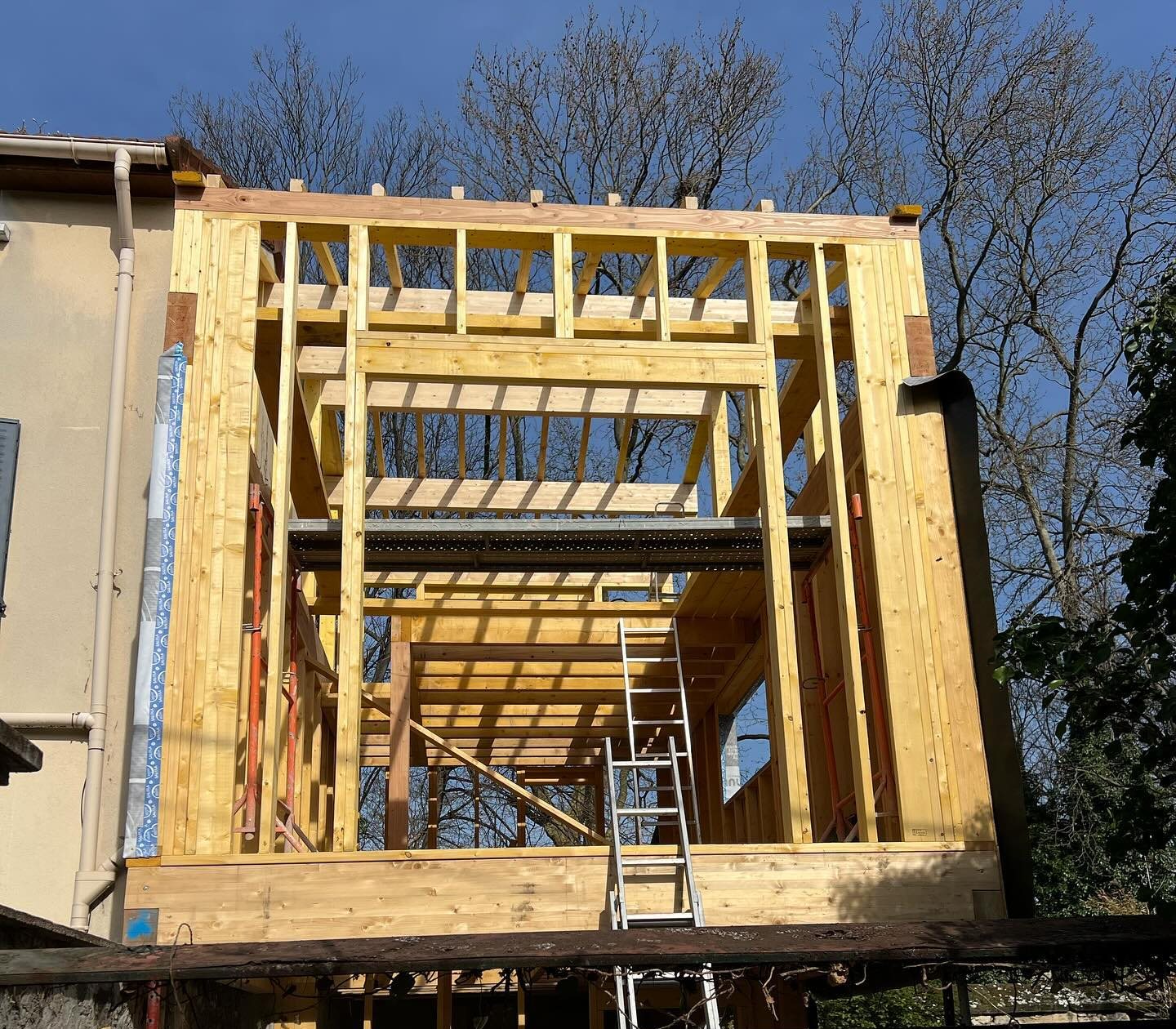 Structure d'une maison en construction